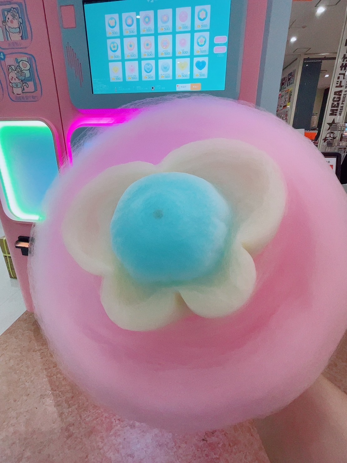 花の形のわたあめ